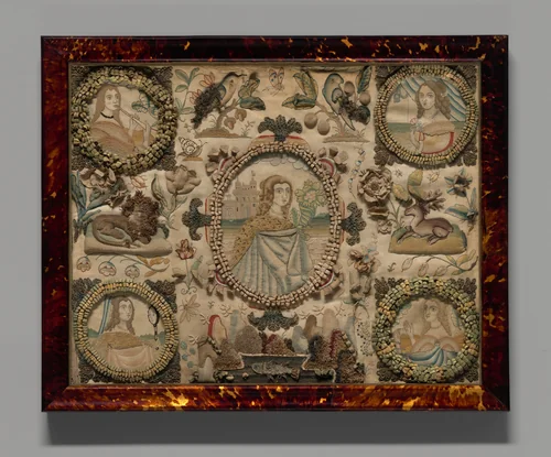 Needlework (Depicting the Five Senses) by England, textile, 1601-1625