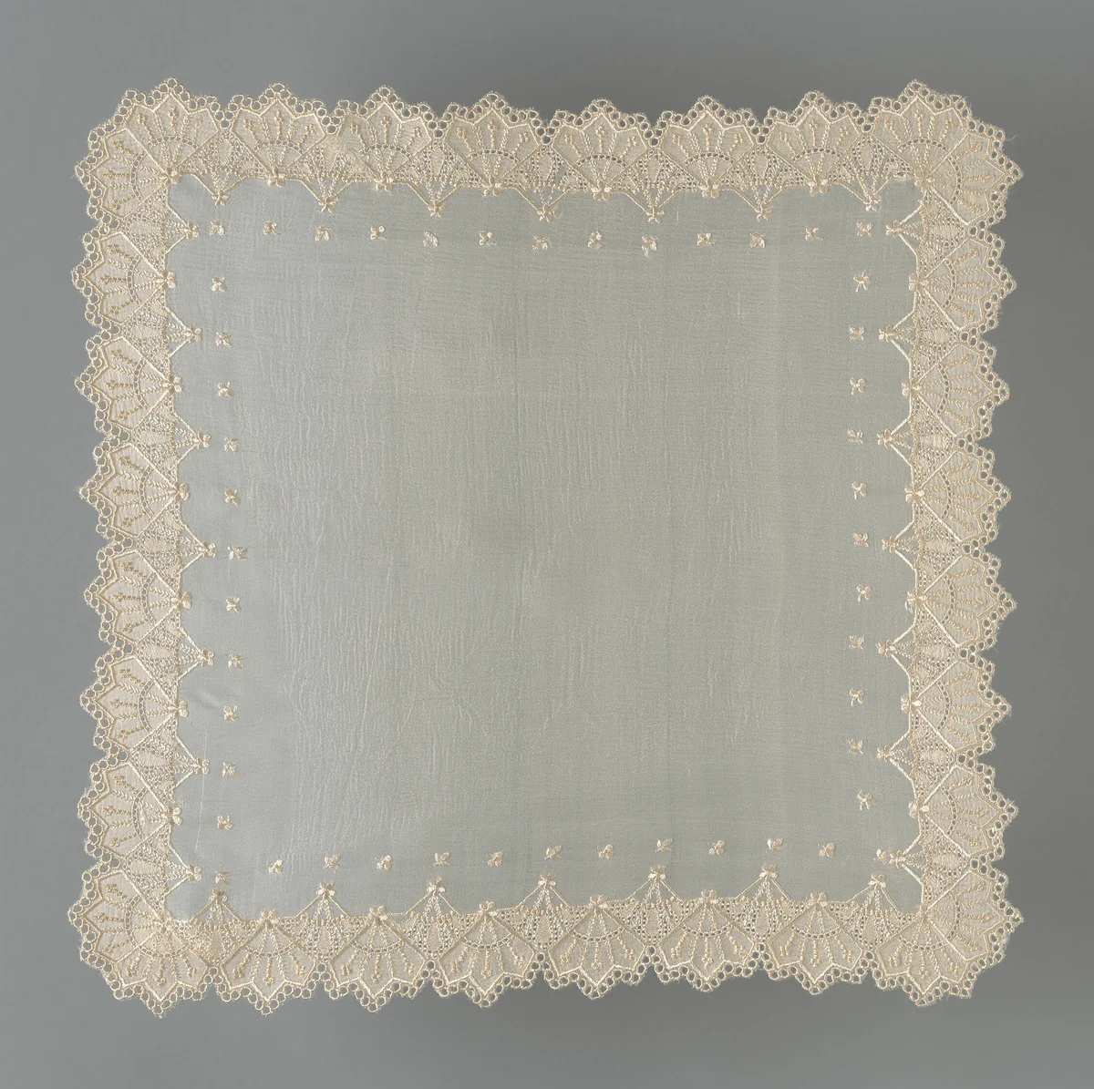 Handkerchief by France, textile, 1870-1900