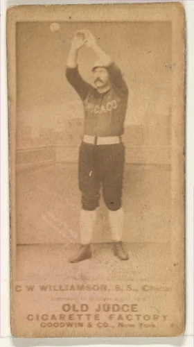 C W Williamson, Shortstop, Chicago, from the Old Judge series (N172) for Old Judge Cigarettes by Goodwin & Company, photograph, 1887-1890