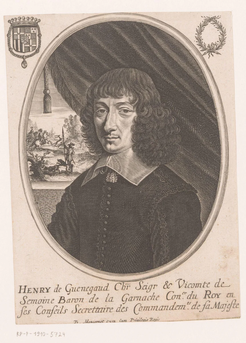 Portret van Henri de Guénégaud by anonymous, print, 1610-1668