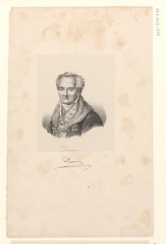 Portret van Dominique Vivant Denon by anonymous, print, 1830-1842