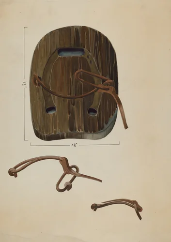 Bog Shoe for Horse by James H.C. Vail, index of american design, 1936