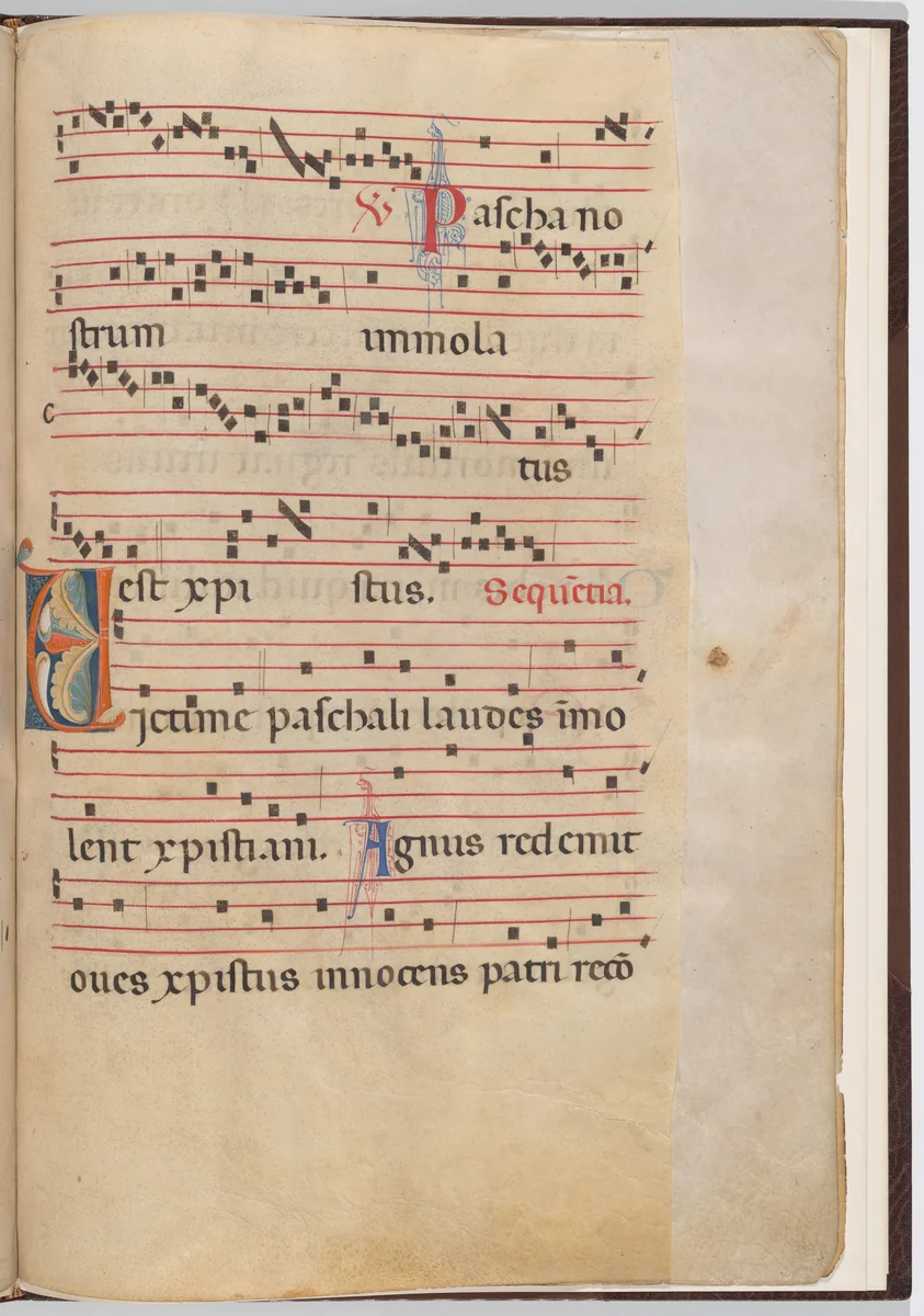 Leaf 6 from an antiphonal fragment by Italian 13th Century, drawing, 1270-1280
