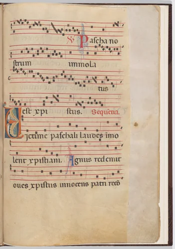 Leaf 6 from an antiphonal fragment by Italian 13th Century, drawing, 1270-1280