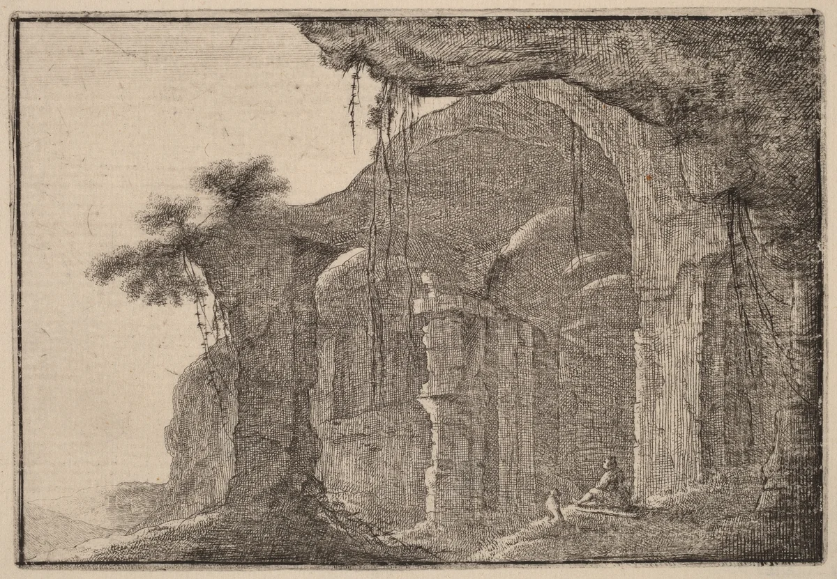 Ruins of an Amphitheater by Gilles Neyts, print, 1623-1687