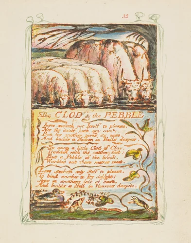 Songs of Experience: The Clod & the Pebble by William Blake, print, 1794-1825