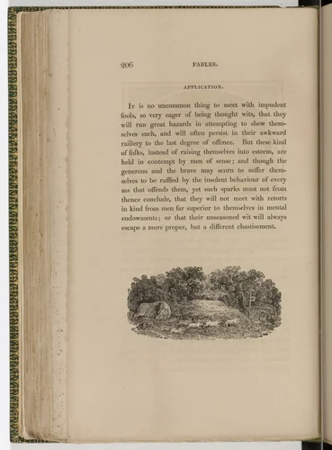 Tailpiece (page 206) from The Fables of Aesop by Thomas Bewick, illustrated book, 1818