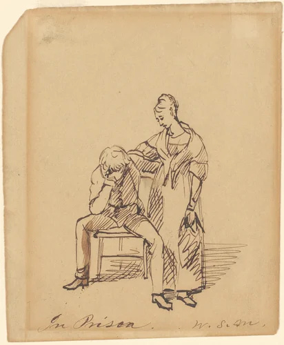 In Prison by William Sidney Mount, drawing, 1835-1855
