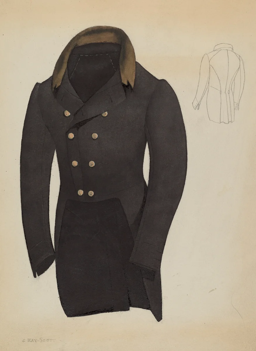 Tail Coat by Creighton Kay-Scott, index of american design, 1937