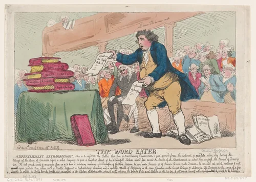 The Word-Eater by Thomas Rowlandson, print, 1786