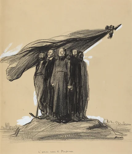 L'union sous le drapeau by Jean-Louis Forain, drawing, 1914-1919