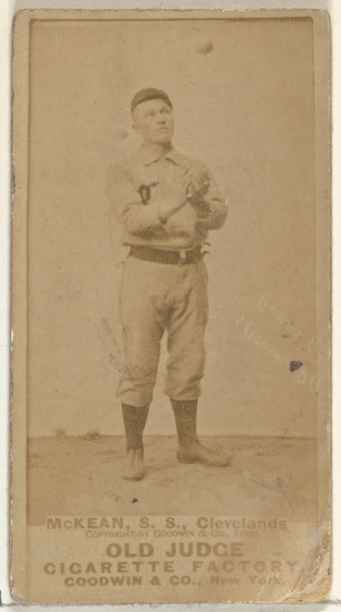 Edwin John "Ed" McKean, Shortstop, Cleveland, from the Old Judge series (N172) for Old Judge Cigarettes by Goodwin & Company, photograph, 1888