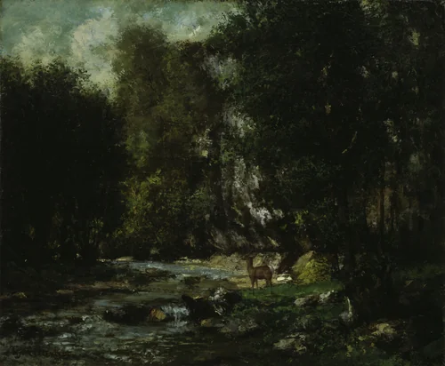 The Brook of Les Puits-Noir by Gustave Courbet, painting, 1850-1860