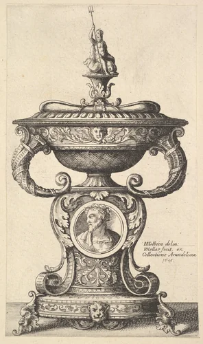 Two handled cup by Wenceslaus Hollar, print, 1646
