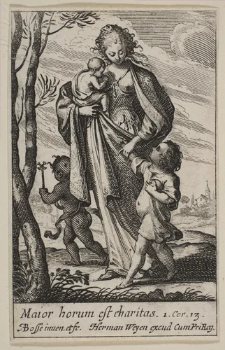 Charity by Abraham Bosse, print, 1636