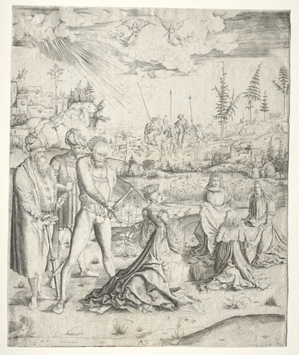 The Martyrdom of St. Catherine by Master MZ, print, 1500-1503