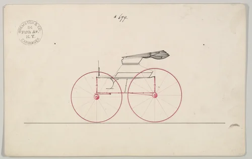 Wagon #679 by Brewster & Co., drawing, 1860-1870