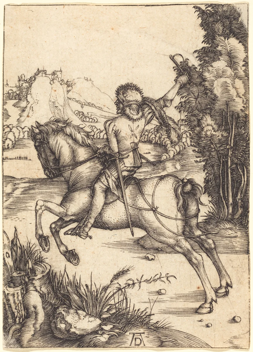 The Little Courier by Albrecht Dürer, print, 1496