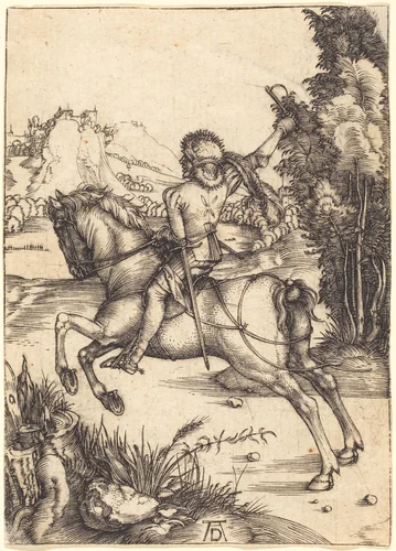 The Little Courier by Albrecht Dürer, print, 1496
