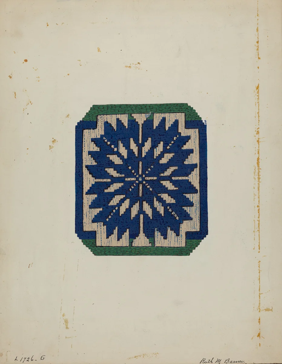 Coverlet by Ruth M. Barnes, index of american design, 1936