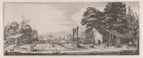 Reverse Copy of Le Jardin, appelé aussi Le Marais (The Garden, also called The Marsh), plate 1 from "Les Quatre Paysages" (The Four Landscapes) by anonymous, print, 1620-1700