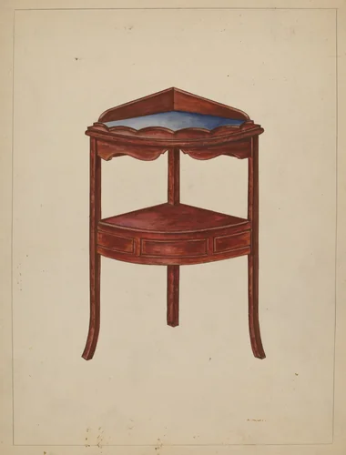 Corner Wash-stand by Charlotte Winter, index of american design, 1936