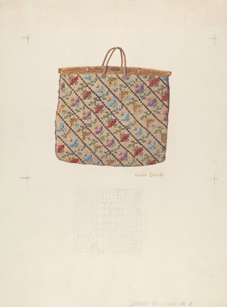 Carpet Bag by Adele Brooks, index of american design, 1938