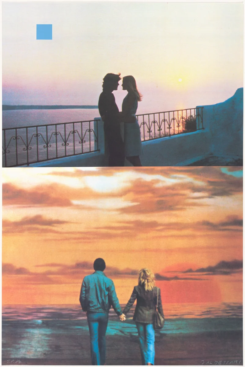 Two Sunsets (One with Square Blue Moon) [special proof] by John Baldessari, print, 1991-1994