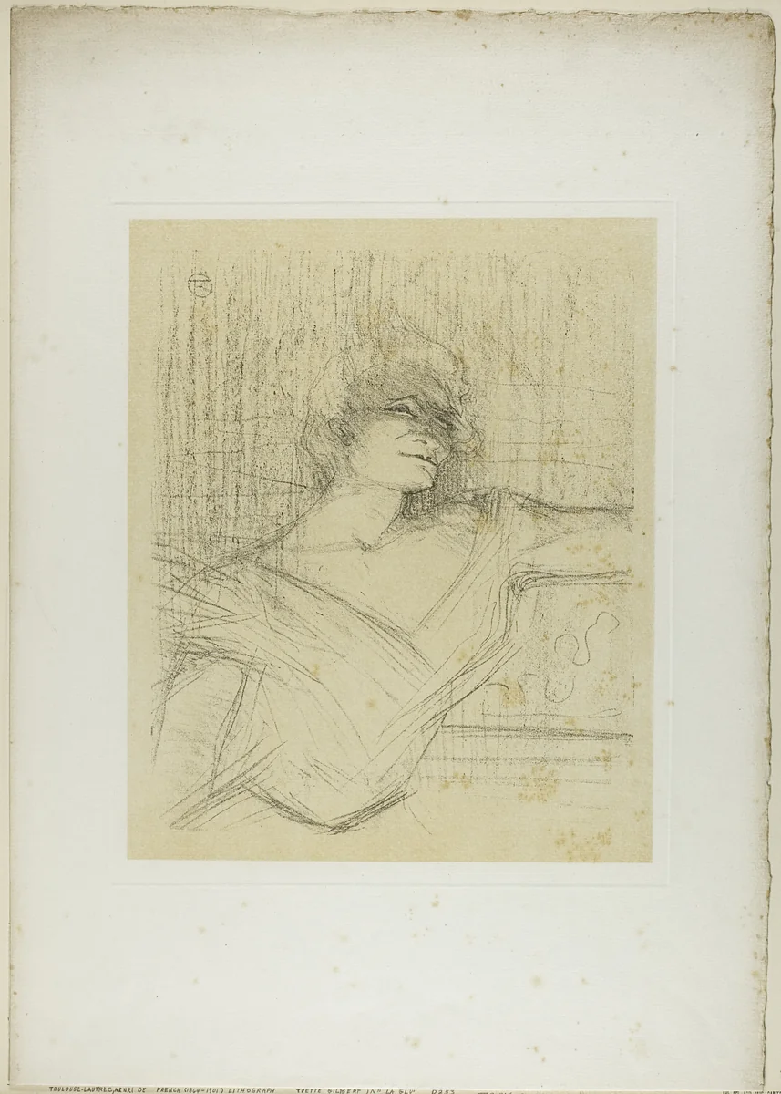 Yvette Guilbert—Dans la Glu, from Yvette Guilbert by Henri de Toulouse-Lautrec, print, 1898