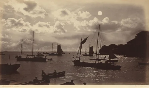 Moonlight Effect-Bay of Panama by Eadweard Muybridge, photograph, 1877