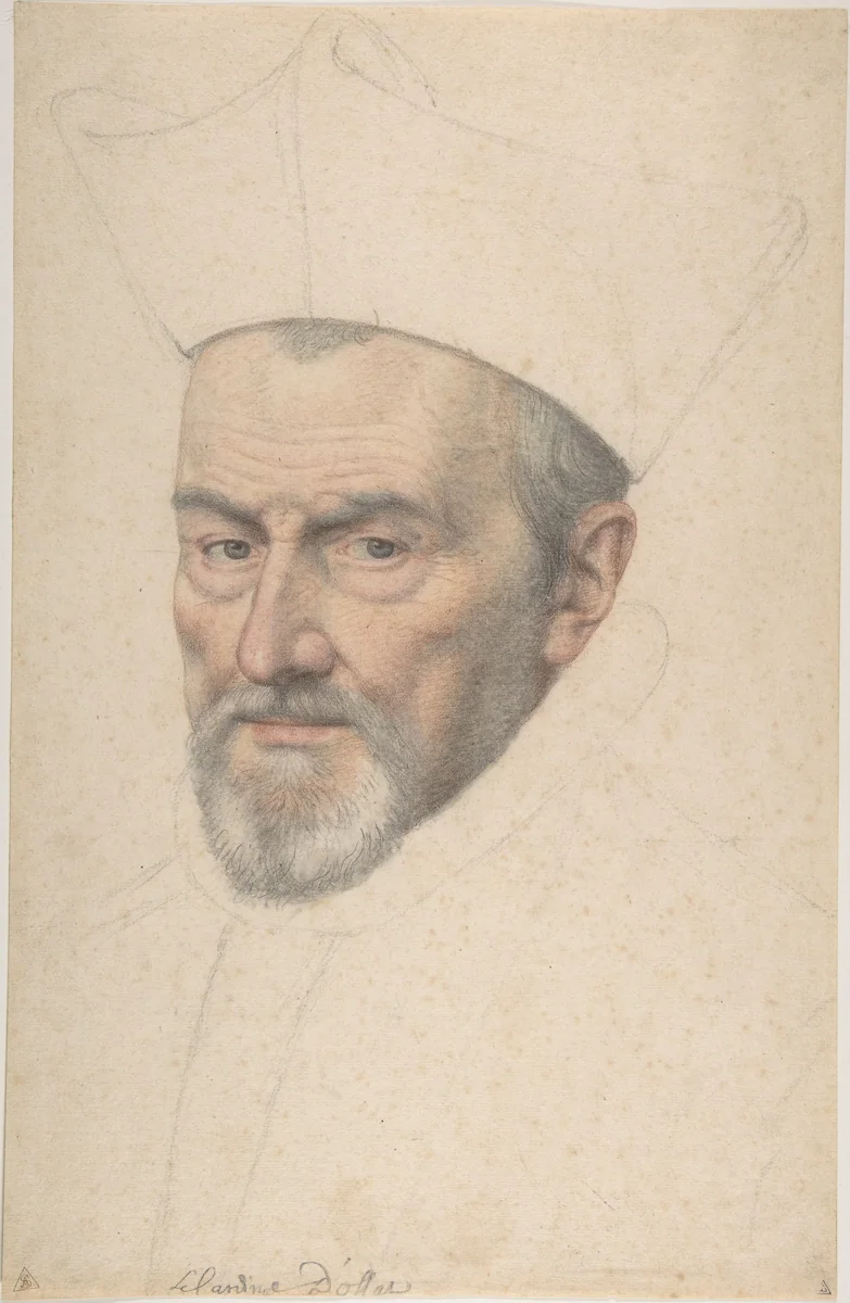 Portrait of cardinal d'Ossat by Daniel Dumonstier, drawing, 1601-1646