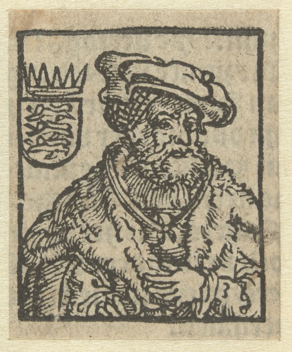 Portret van Christiaan II van Denemarken by Jan Swart, print, 1530