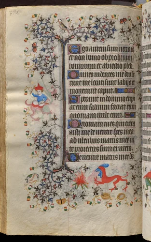 Hours of Charles the Noble, King of Navarre (1361-1425): fol. 180v, Text by Master of the Brussels Initials and Associates, book, 1400-1410