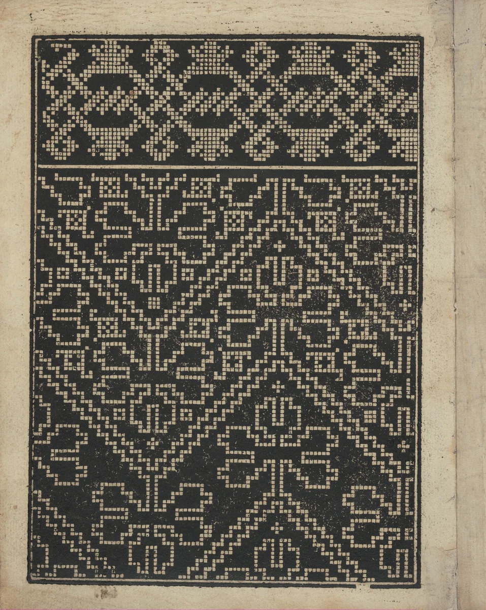 Libbretto nouellamete composto per maestro Domenico da Sera...lauorare di ogni sorte di punti, page 5 (verso) by Domenico da Sera, book, 1532