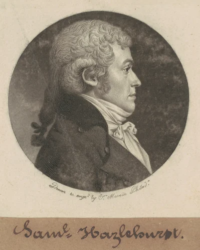 Samuel Hazlehurst by Charles B. J. Févret de Saint-Mémin, print, 1800
