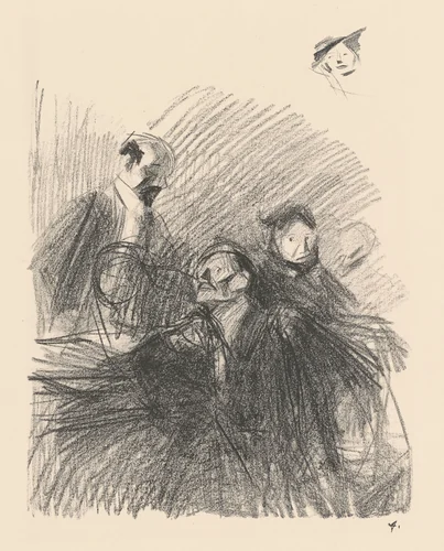 Scène d'audience (les deux avocats) (Scene of a Hearing (The Two Lawyers)) by Jean-Louis Forain, print, 1910-1920