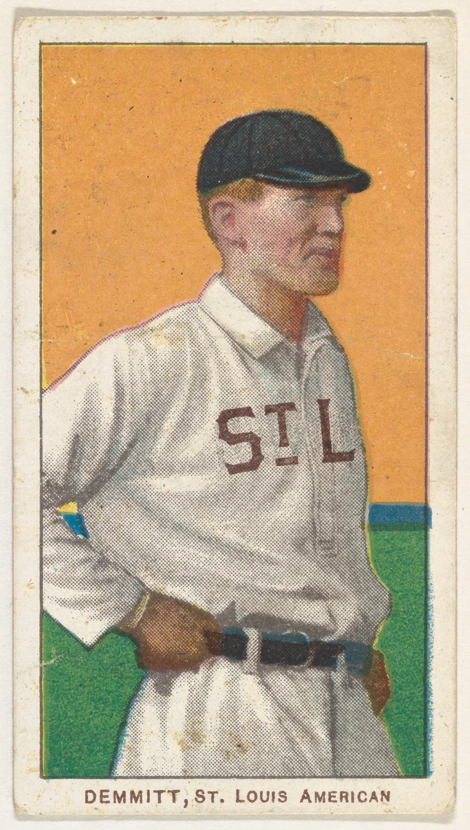 Demmitt, St. Louis, American League, from the White Border series (T206) for the American Tobacco Company by American Tobacco Company, print, 1909-1911