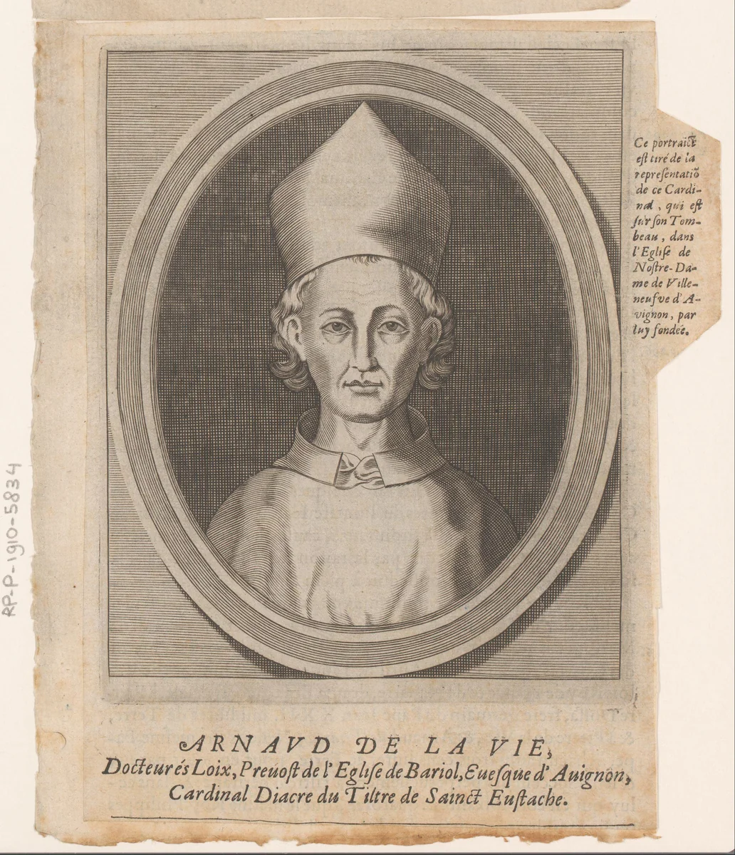 Portret van Arnaud de Via by Etienne Picart, print, 1660