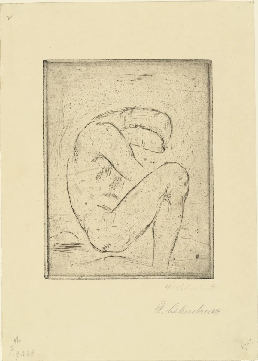 Penitent (Büßer) by Wilhelm Lehmbruck, print, 1912