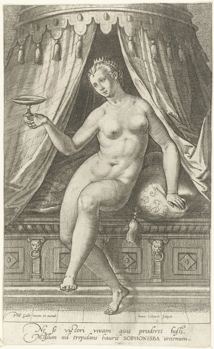 Dood van Sophonisba by Unknown, print, 1576-1628