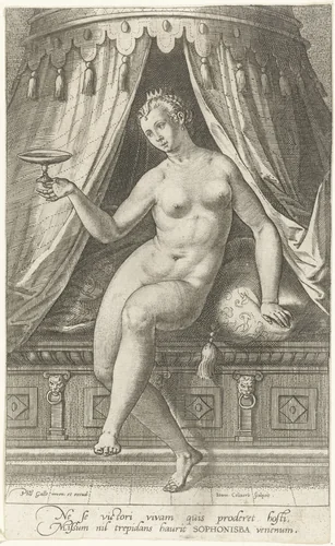 Dood van Sophonisba by Unknown, print, 1576-1628