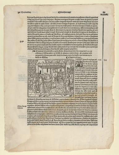 Page from 'La Mer de Histoires' by anonymous, print, 1536