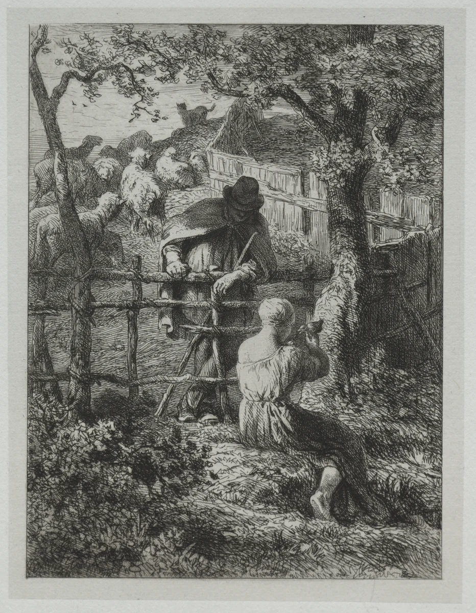 Summer by Charles-Émile Jacque, print, 1864