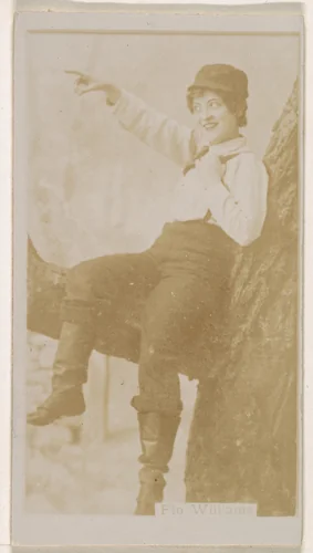 Flo Williams, from the Actresses series (N245) issued by Kinney Brothers to promote Sweet Caporal Cigarettes by Kinney Brothers Tobacco Company, photograph, 1890