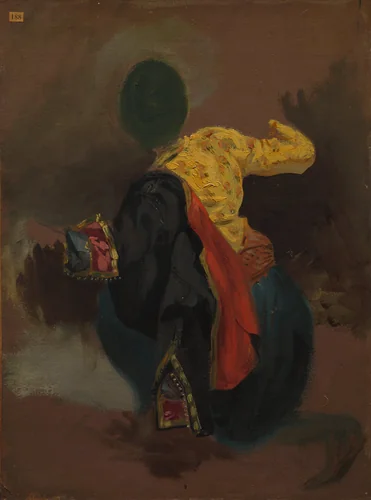 Figure in Turkish Costume by Eugène Delacroix, painting, 1856-1863