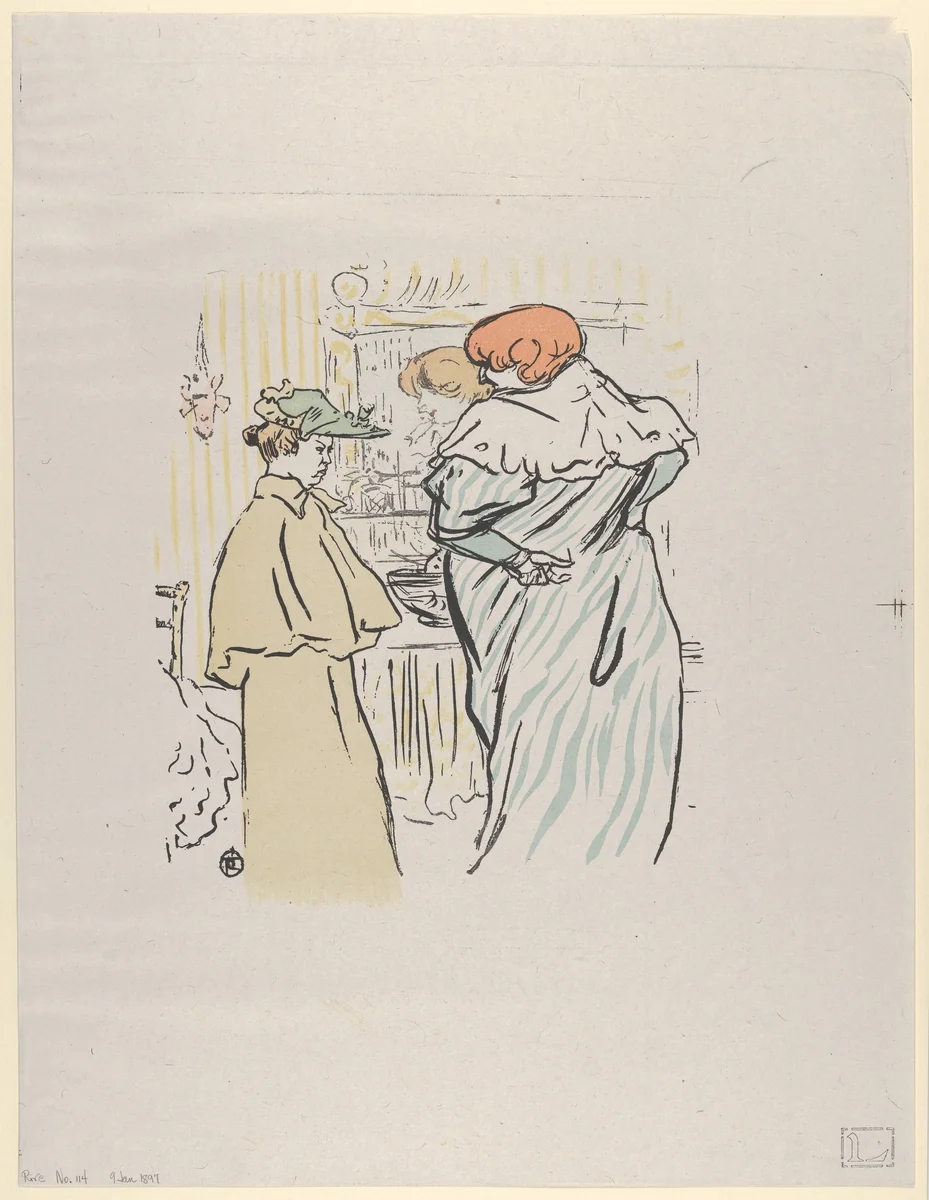 Alors vous êtes sages by Henri de Toulouse-Lautrec, print, 1897