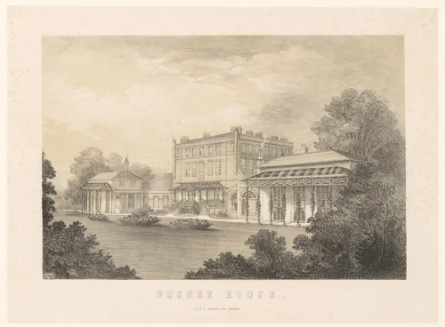 Gezicht op Bushey House by anonymous, print, 1839-1865