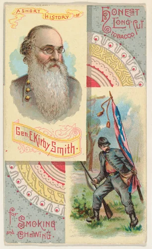 A Short History of General E. Kirby Smith, from the Histories of Generals series (N114) issued by W. Duke, Sons & Co. to promote Honest Long Cut Smoking and Chewing Tobacco by W. Duke, Sons & Co., print, 1888