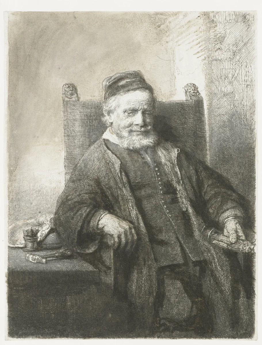 Johannes Lutma by Rembrandt van Rijn, print, 1656