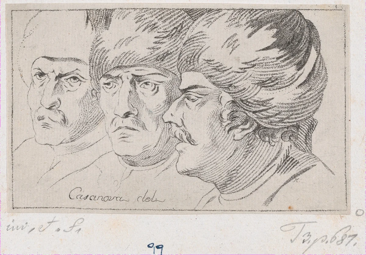 Donkey carrying a flag on its back by Francesco Casanova, print, 1727-1800